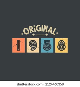 Original 1958. 1958 Vintage Retro Birthday