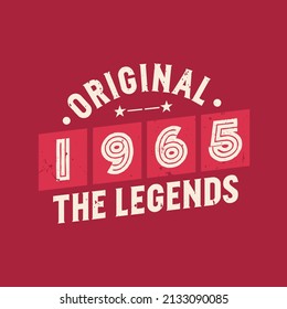 Original 1965 The Legends. 1965 Vintage Retro Birthday svg