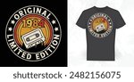 Original 1984 Limited Edition Funny Vintage Cassette Music Mixtape T-shirt Design