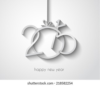 Original 2015 happy new year modern background with flat style text and soft shadows.