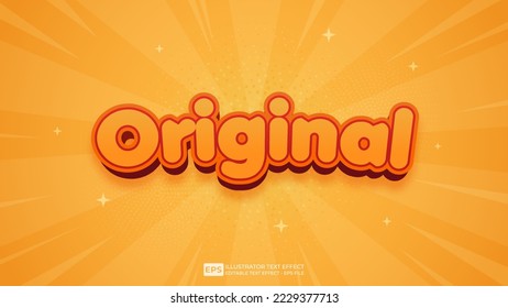 Original 3D editable text effect font