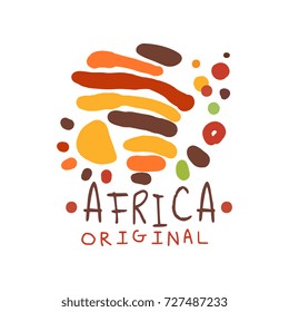Original abstract african logo with doodle elements