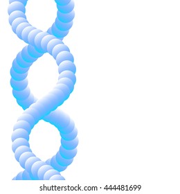 The original abstract background. Blue pipes or cables on a white background. Bound forms of DNA.