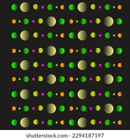 Original abstract background in the form of colorful circles on a black background