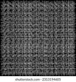 Original abstract geometric vector background in the form of black and white thread fabric