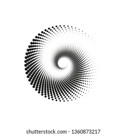 Original abstract halftone background of round dots with space to insert text or logo. Vector illustration.