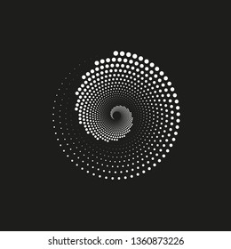 Original abstract halftone background of round dots with space to insert text or logo. Vector illustration.
