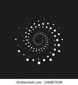 Original abstract halftone background of round dots with space to insert text or logo. Vector illustration.