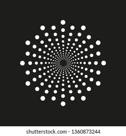 Original abstract halftone background of round dots with space to insert text or logo. Vector illustration.