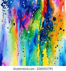 Original abstract water color and hand drawn painting. Hand drawn watercolor background, vector illustration. Fine art wet on wet watercolor.