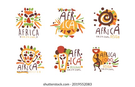 Original African Logo or Badge Design Vector Set