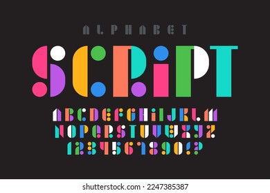 Original alphabet design, minimalism style, trendy characters set. Vector illustration