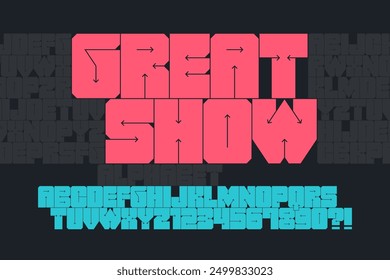 Original alphabet design, minimalism style, trendy characters set. Vector illustration.