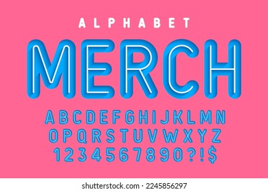 Original alphabet design, paper style, stylish characters set. Swatch color control.