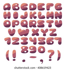 The original alphabet with numbers and punctuation marks