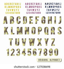 Original alphabet with spots (vector)
