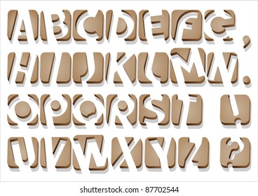 Original Alphabet.Vector .Clip Art