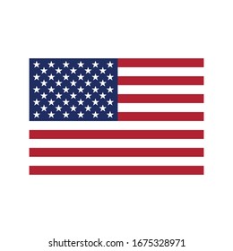 Original American flag is on a white background