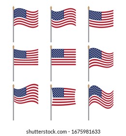 Original American flag set, The Fourth of July