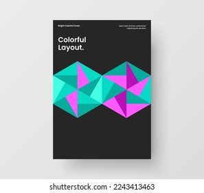 Informe anual original Diseño de vectores A4. Plantilla de banner de formas geométricas modernas.