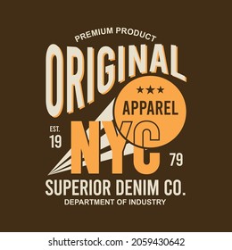 Original Apparel Vintage Design, typography, tee shirt graphics, vectors