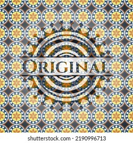 Insignia original de estilo árabe. Decoración árabe. 