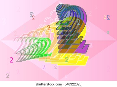 original arrangement over experience, 2 Number above artistic image.