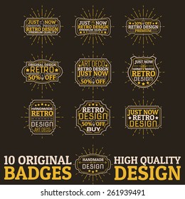 Original art deco badges