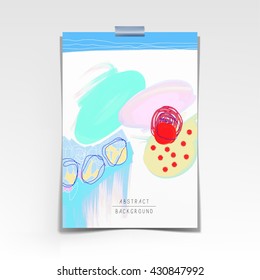 original artistic abstract creative universal design, you can use this artwork print in interior, page decoration, packing, poster, card, invitation, placard, brochure, flyer, book, vector image