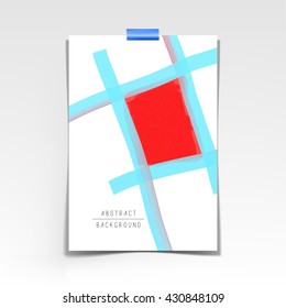 original artistic abstract creative universal design, you can use this artwork print in interior, page decoration, packing, poster, card, invitation, placard, brochure, flyer, book, vector image