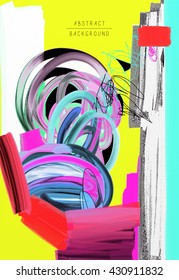 original artistic abstract creative universal design, you can use this artwork print in interior, page decoration, packing, poster, card, invitation, placard, brochure, flyer, book, vector image