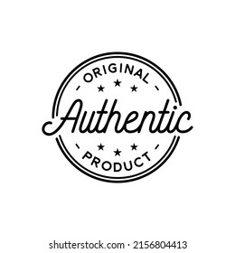 Original Authentic Product Stamp Logo Design. Vector and illustration.
