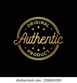 Original Authentic Product Stamp Logo Design. Vector and illustration.
