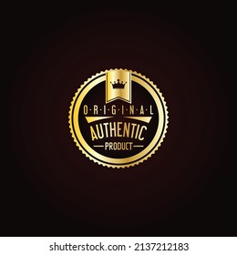 "Original authentic product" vector element for  luxury graphic resources. New Premium Luxury Element template Design in vector for Poster, banner, flyer and other vector illustration