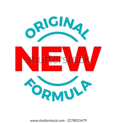 Original, authentic, traditional formula, recipe, vector icon badge
