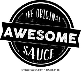 The Original Awesome Sauce Emblem, Vector Badge