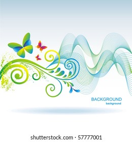 Original background with butterfly.