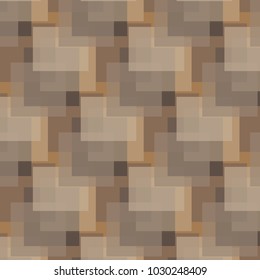 Original background from simple geometric shapes on a brown background. Vector illustration.