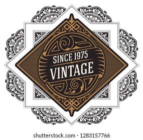 Original Badge with floral details