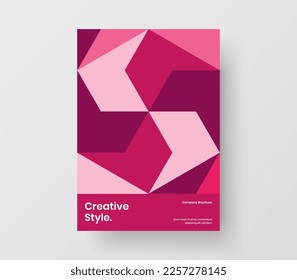 Original Banner Design, Vektorgrafik. Vorlage für mehrfarbige, geometrische Fliesenblätter.