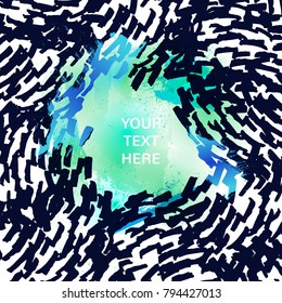Original banner made in free technique watercolor and ink. Design graphic vector.