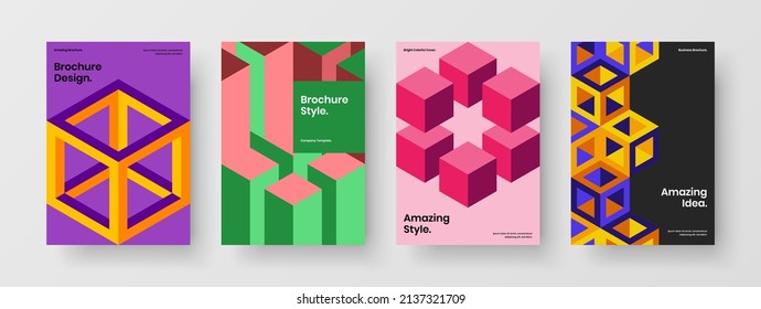 Ilustración de diseño vectorial de banner original. Composición de la plantilla de la portada de la revista de formas de mosaico modernas.