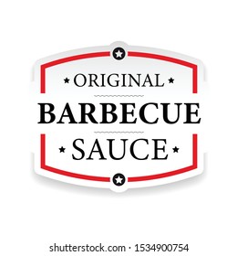 Original Barbecue Sauce Label Tag