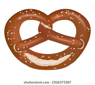 original bavarian pretzel, realistic vector design