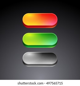 Original beautiful buttons for websites and applications. Juicy colors.