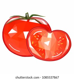 original and beautiful vector tomato icon in a cut 