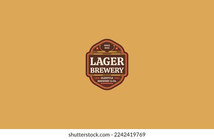 original beer logo template vector illustration flat design