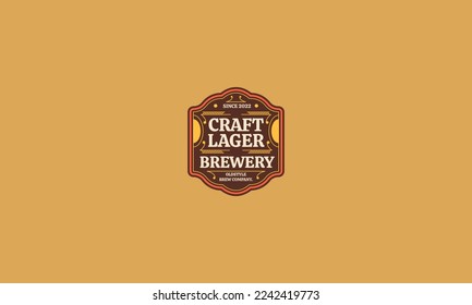 original beer logo template vector illustration flat design