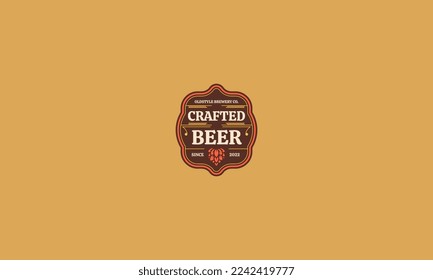 original beer logo template vector illustration flat design