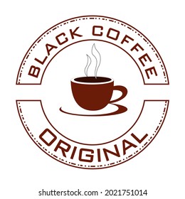 Original Black Coffee Logo. Vektorgrafik